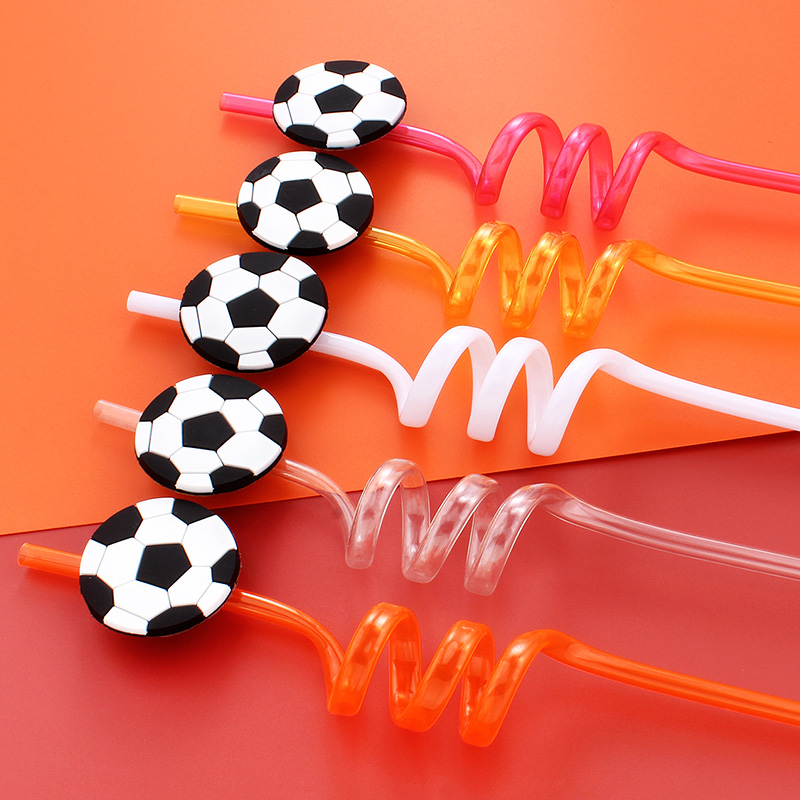 12pcs Football Themed Straws,  - Reusable Straw recension och pris