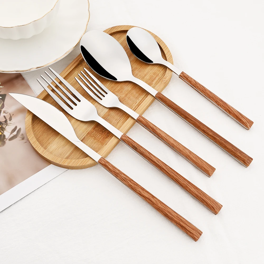 16/24/30Pcs Stainless Steel Im - Bamboo Cutlery recension och pris