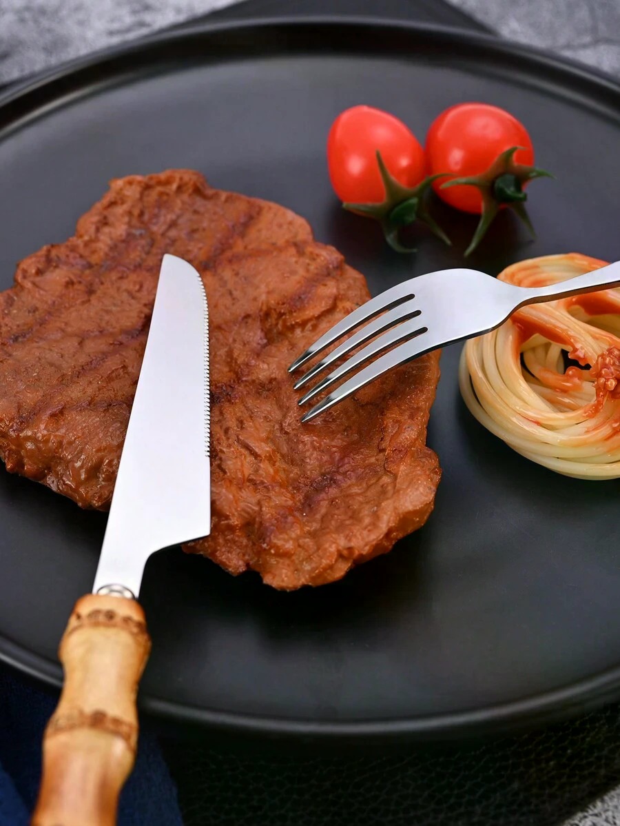 30-piece stainless steel cutle - Bamboo Cutlery recension och pris