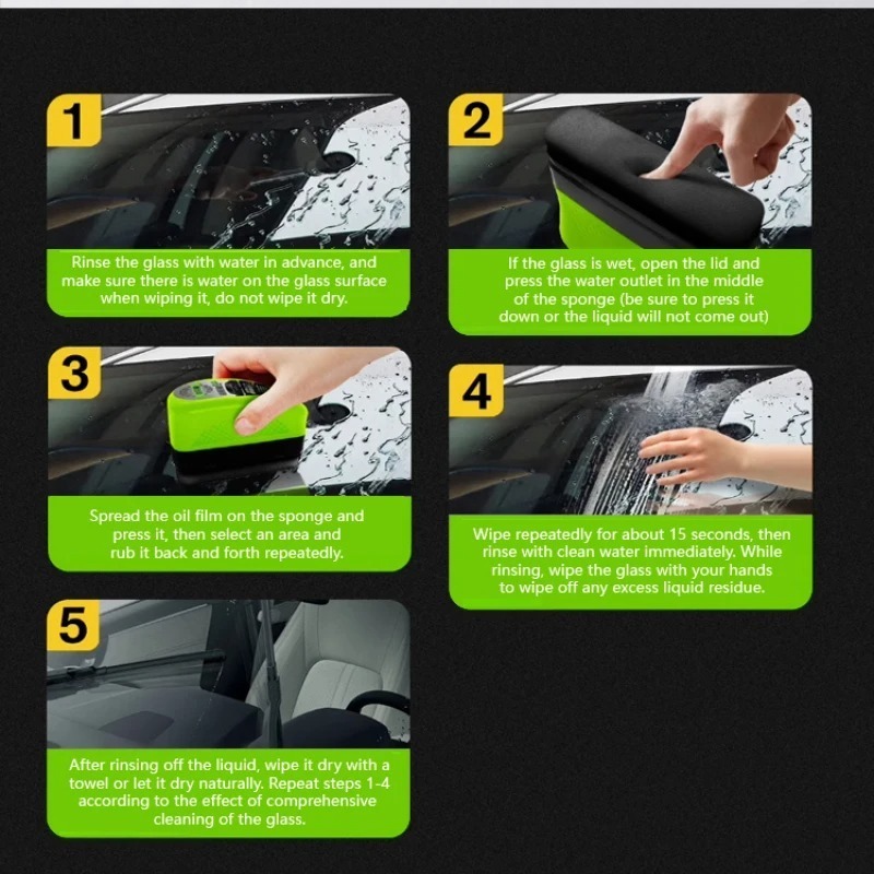 Non Toxic Car Glass Oil Film R - Eco Sponge recension och pris