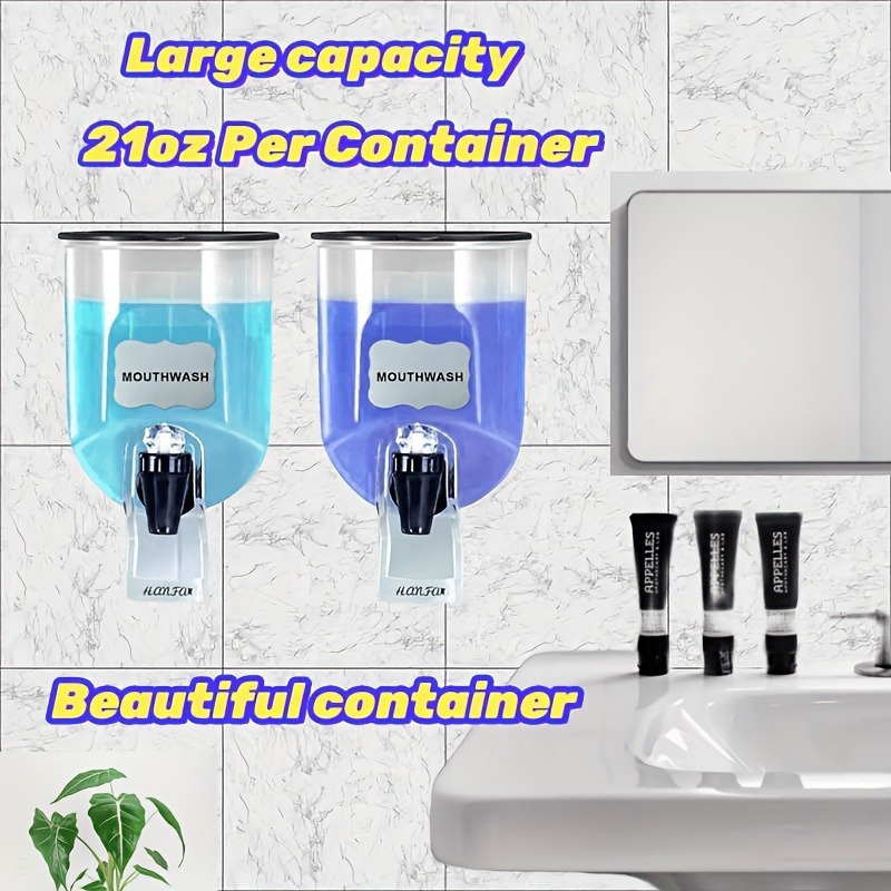 2PCS 600ml Mouthwash Dispenser - Reusable Bottle recension och pris