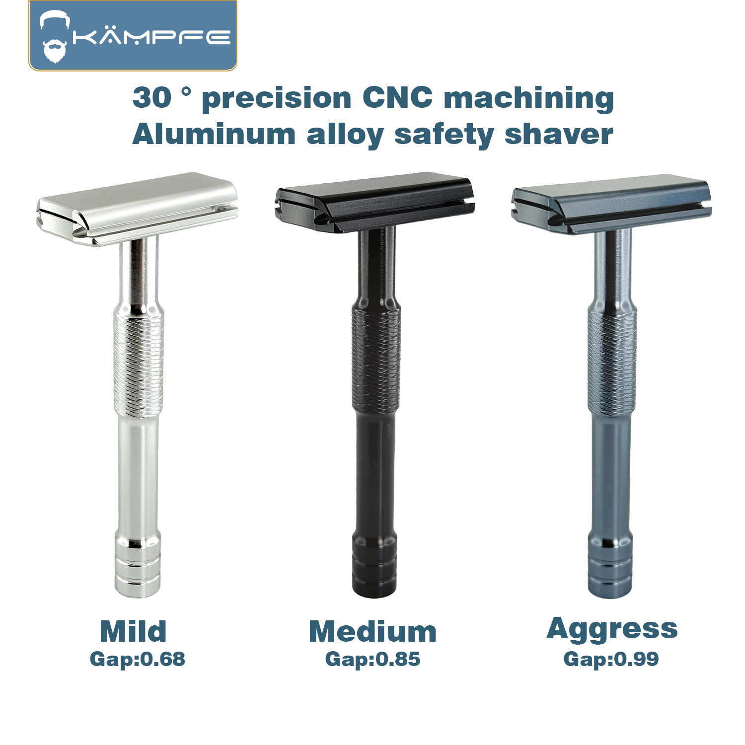 KAMPFE CNC Carving Closed comb - Safety Razor Handle recension och pris