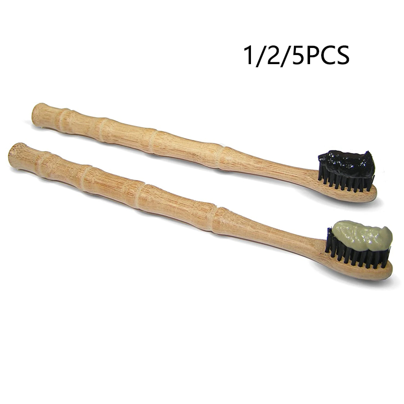 1/2/5 Pcs Natural Biodegradabl - Bamboo Toothbrush recension och pris