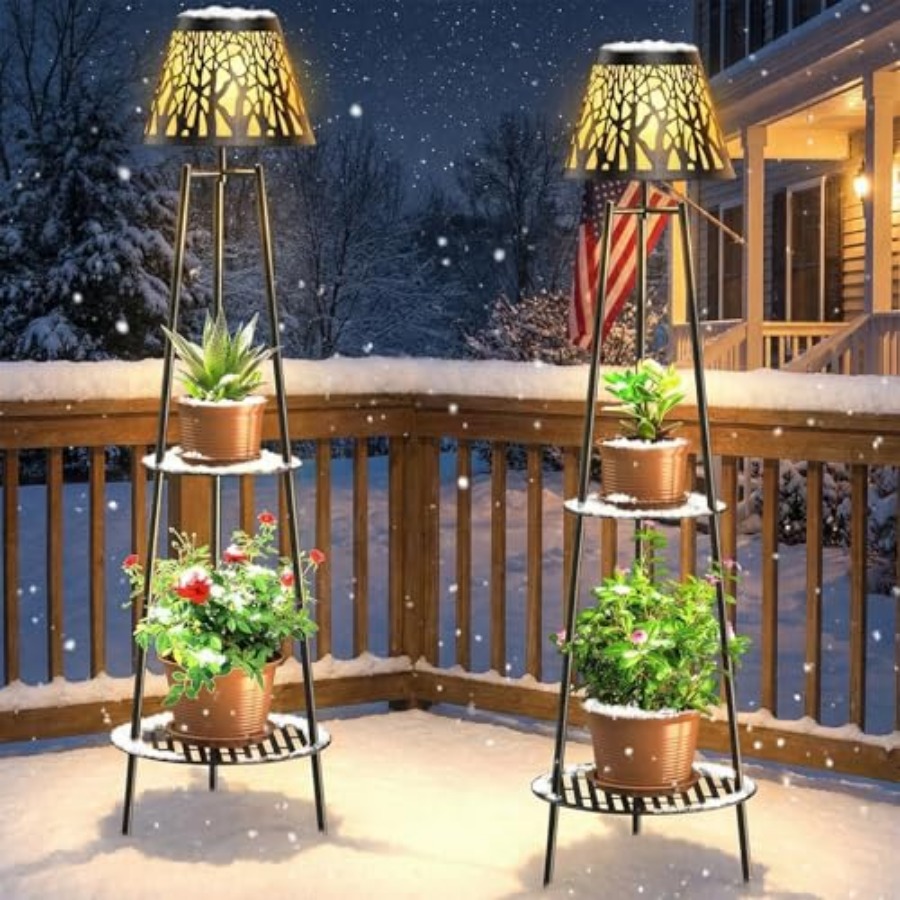 2 Pack Outdoor Solar Floor Lam - Solar Garden Light recension och pris