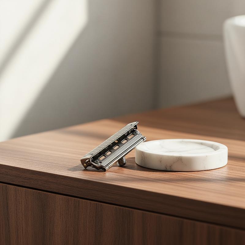 Matte Black Single Blade Manua - Safety Razor Handle recension och pris